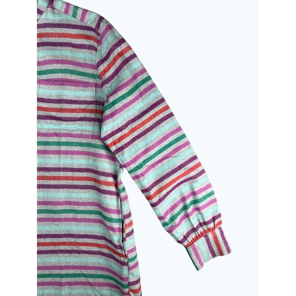 Lands End Womens Flannel A-Line Long Sleeve Tunic Multicolored Long Sleeve M - Picture 11 of 16